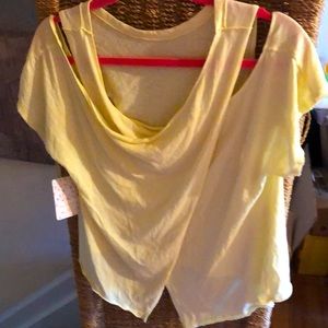 NWT free people cold shoulder tee
